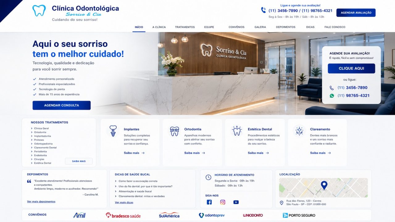 Projeto entregue — Sorriso & Cia